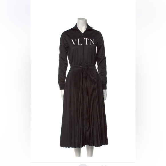 Valentino Mock Neck Midi Dress - Picture 11 of 14